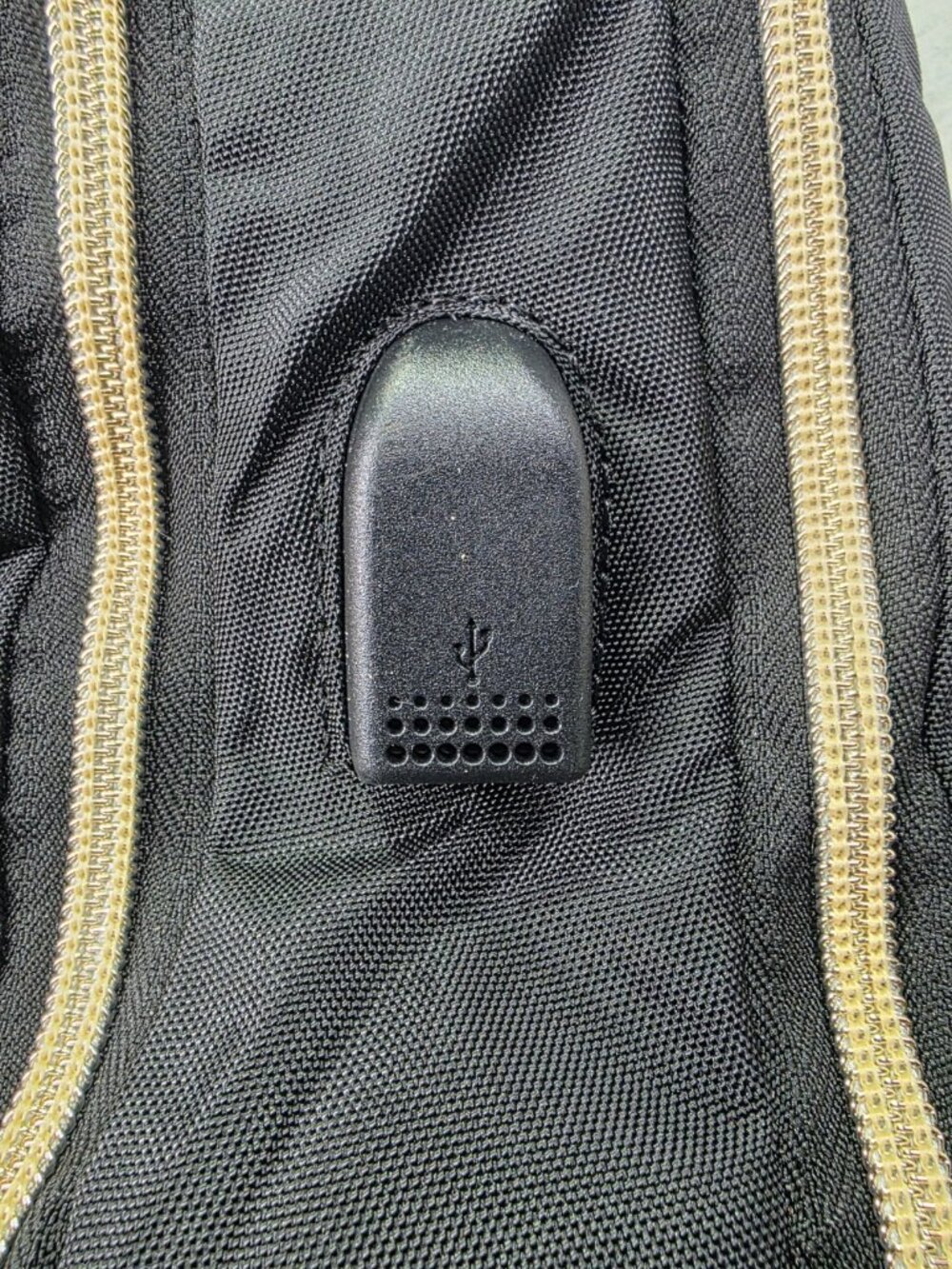 Kroser Women's Quilted Laptop Backpack Black Gold Hardware Travel Work Bag NWT - Picture 6 of 8